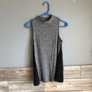 High neck knit tank